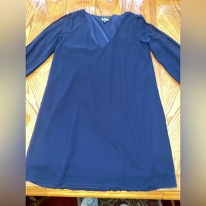 Lulu's Navy Long Sleeve Dress